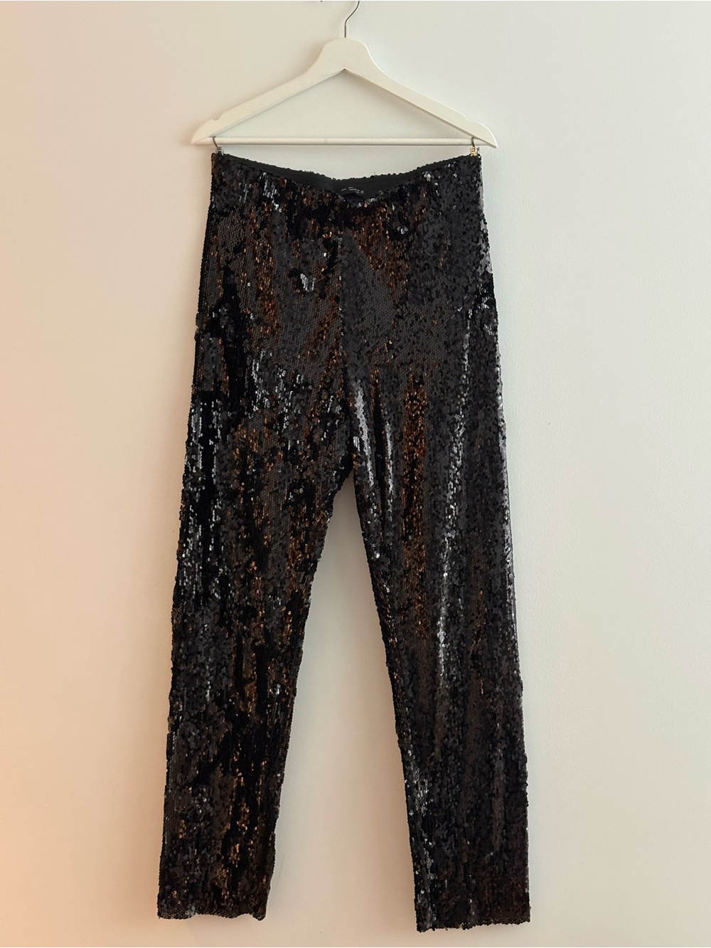 Zara Black Sequin Pants - Picture 2 of 7